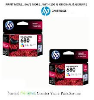 HP Genuine 680 Ink Adventage Cartridge Black and Color